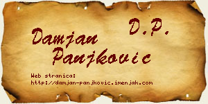 Damjan Panjković vizit kartica